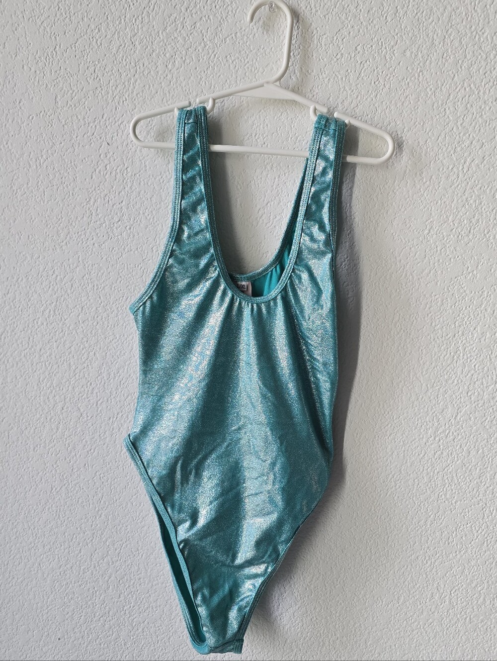Shimmer Teal One-Piece Swimsuit/Rave Bodysuit